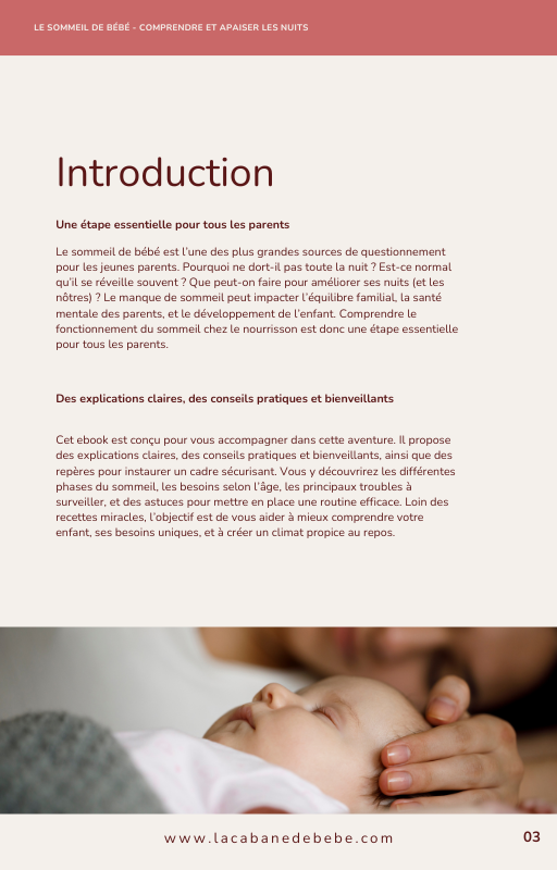 Ebook - LE SOMMEIL DE BÉBÉ Comprendre et apaiser les nuits