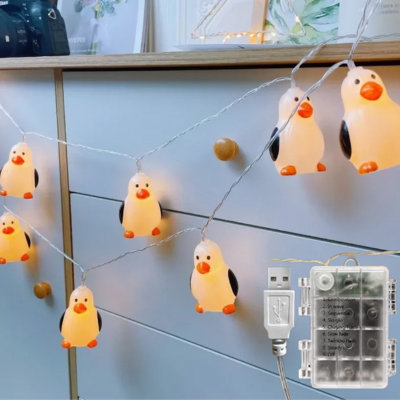 Guirlande Lumineuse Led Chambre Enfant - en forme de pingouin