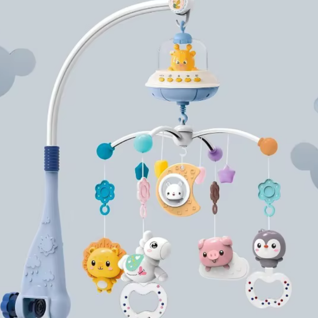 Gros plan sur les figurine du Mobile Musical Bébé Animaux-BabyLulla_