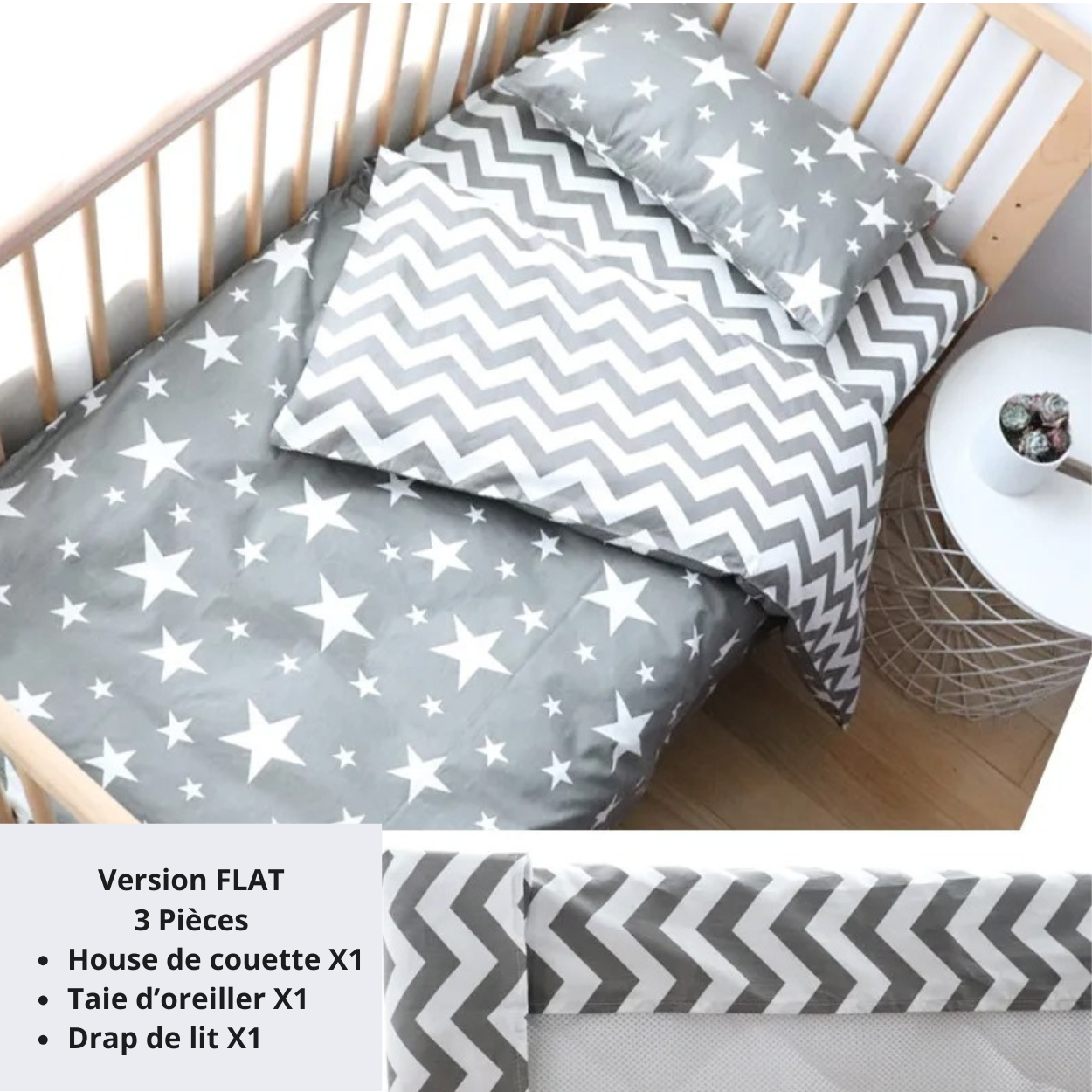 Parure de Lit Enfant Coton│LumiStar™ -Version_FLAT