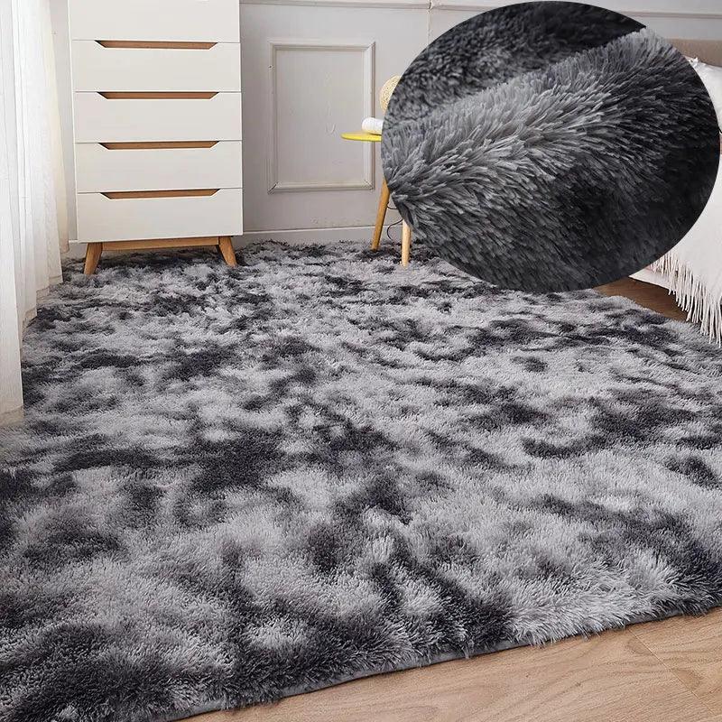 Tapis Chambre Enfant - HairyRugs Gris™- Installé dans un salon
