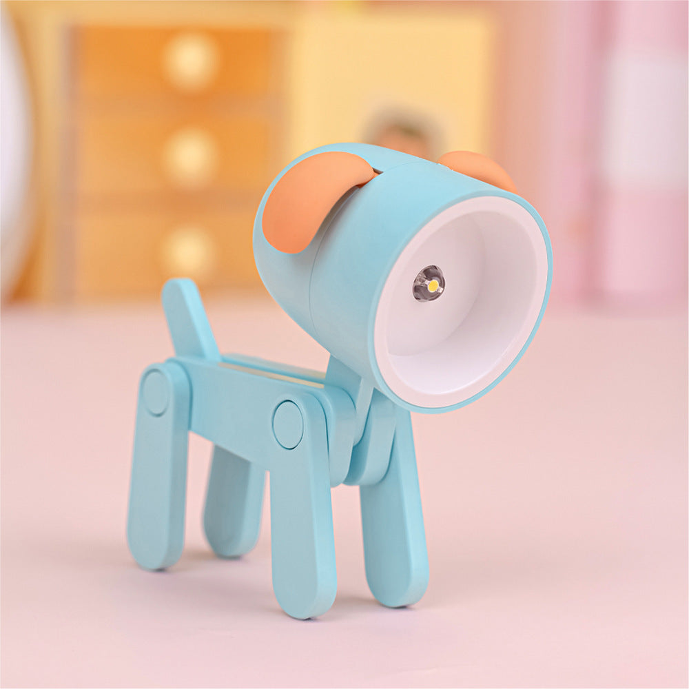 veilleuse bébé chien bleu au design ludique dans une chambre d'enfant