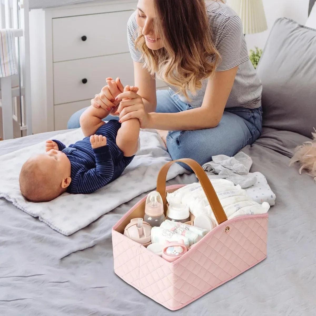 Panier de Rangement pour Couches - Matelassé – La cabane de bébé, image size:1200x1200