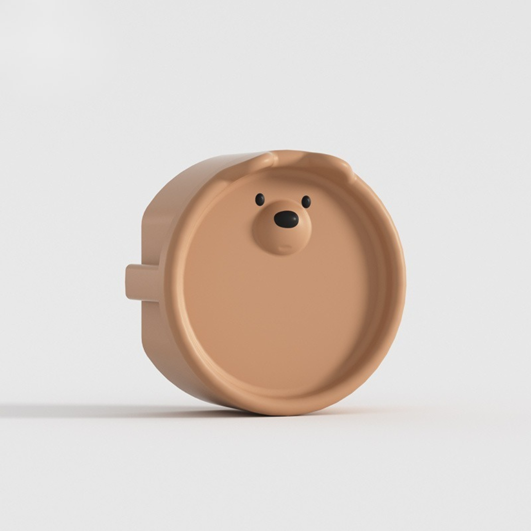 Cache prise bebe ours couleur café en silicone, accessoire de sécurité au ton chaud et naturel