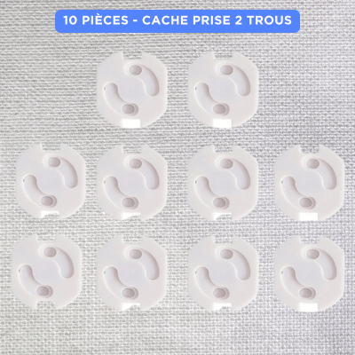 Presentation d'un lot de 10 Cache Prise⎢BébéProtect™ 2 Trous