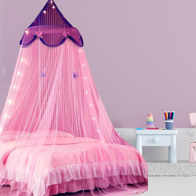 Ciel de Lit Bébé Fille│Rosélia™-Rose_et_violet_dans_une_chambre_de_bebe_parme