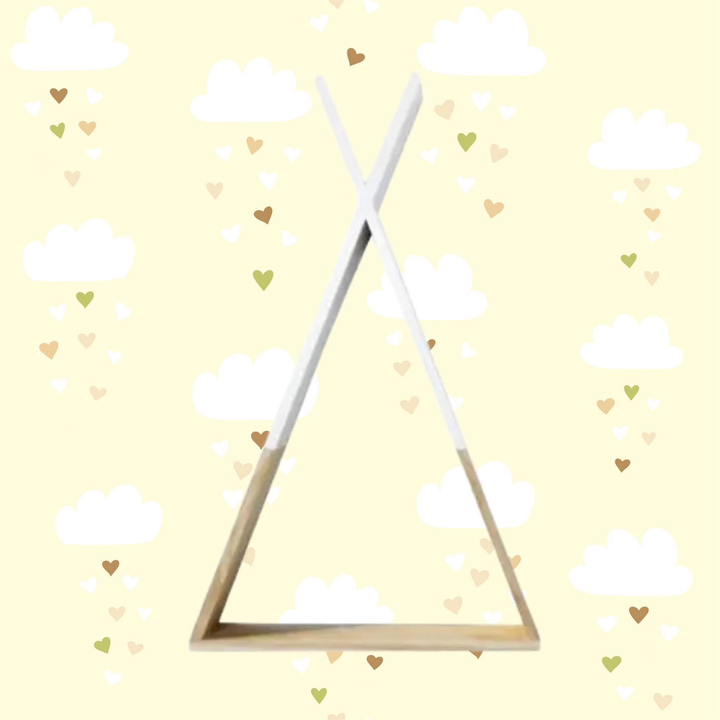 Gros plan sur Etagere Enfant en Bois│MiniTipi™-Blanc