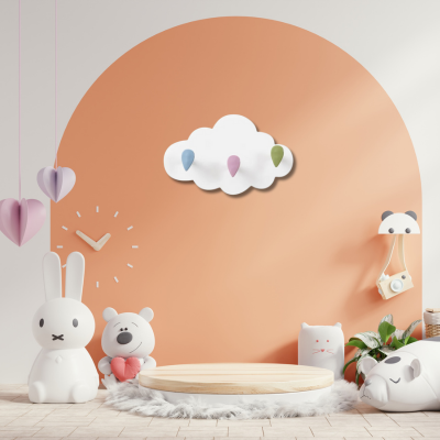 Porte Manteau Enfant Mural- AquaHook™- Intallé dans une chambre de bébé