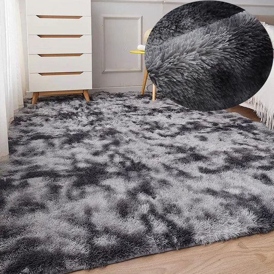 Tapis Chambre Enfant - HairyRugs Gris™- Installé dans un salon