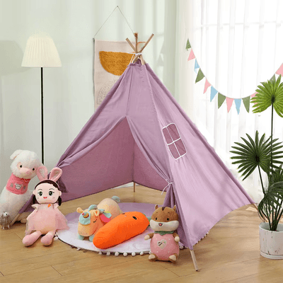 Chambre d'enfant harmonieuse avec le Tipi Enfant│Tdozi™,  jouets et des coussins confortables