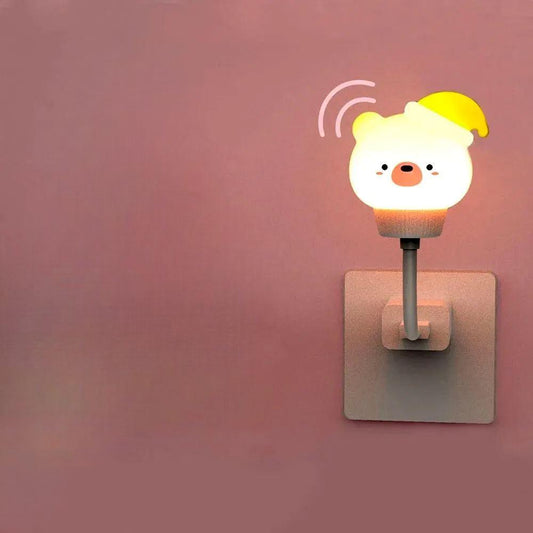 VEILLEUSE BEBE LED OURS - GrizDream™sur fond couleur brique
