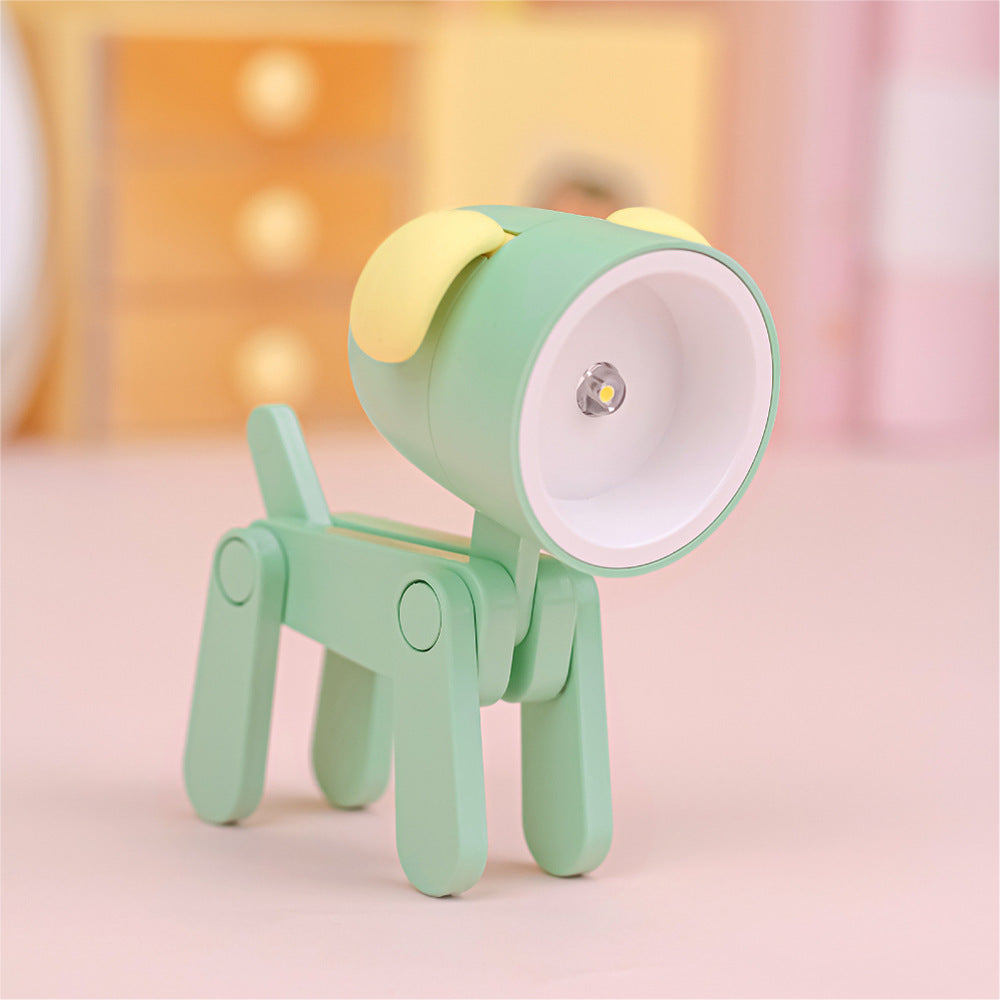 veilleuse bébé chien vert pastel  s’intégrant harmonieusement à la décoration de chambre