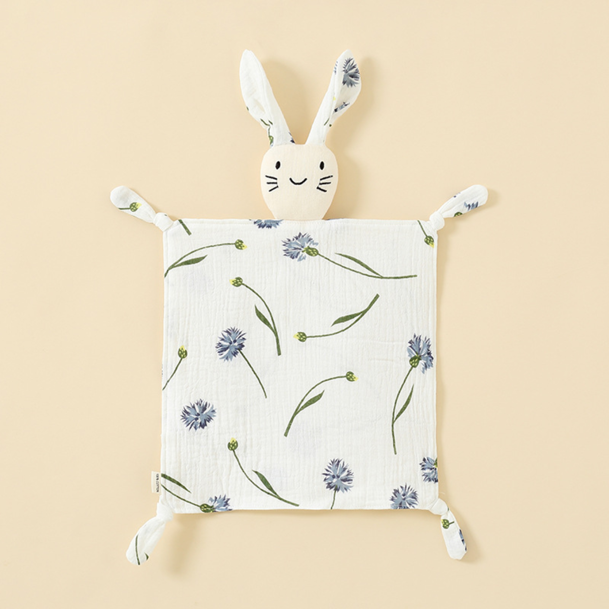 Doudou bebe motif fleurs bbleuets ArcEnLange