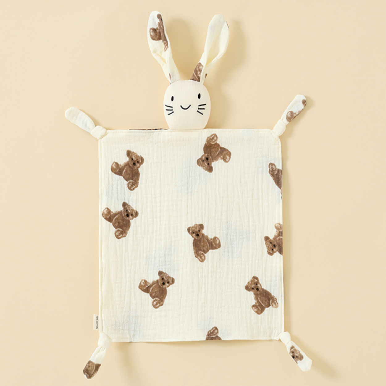 Doudou bebe motif ours ArcEnLange