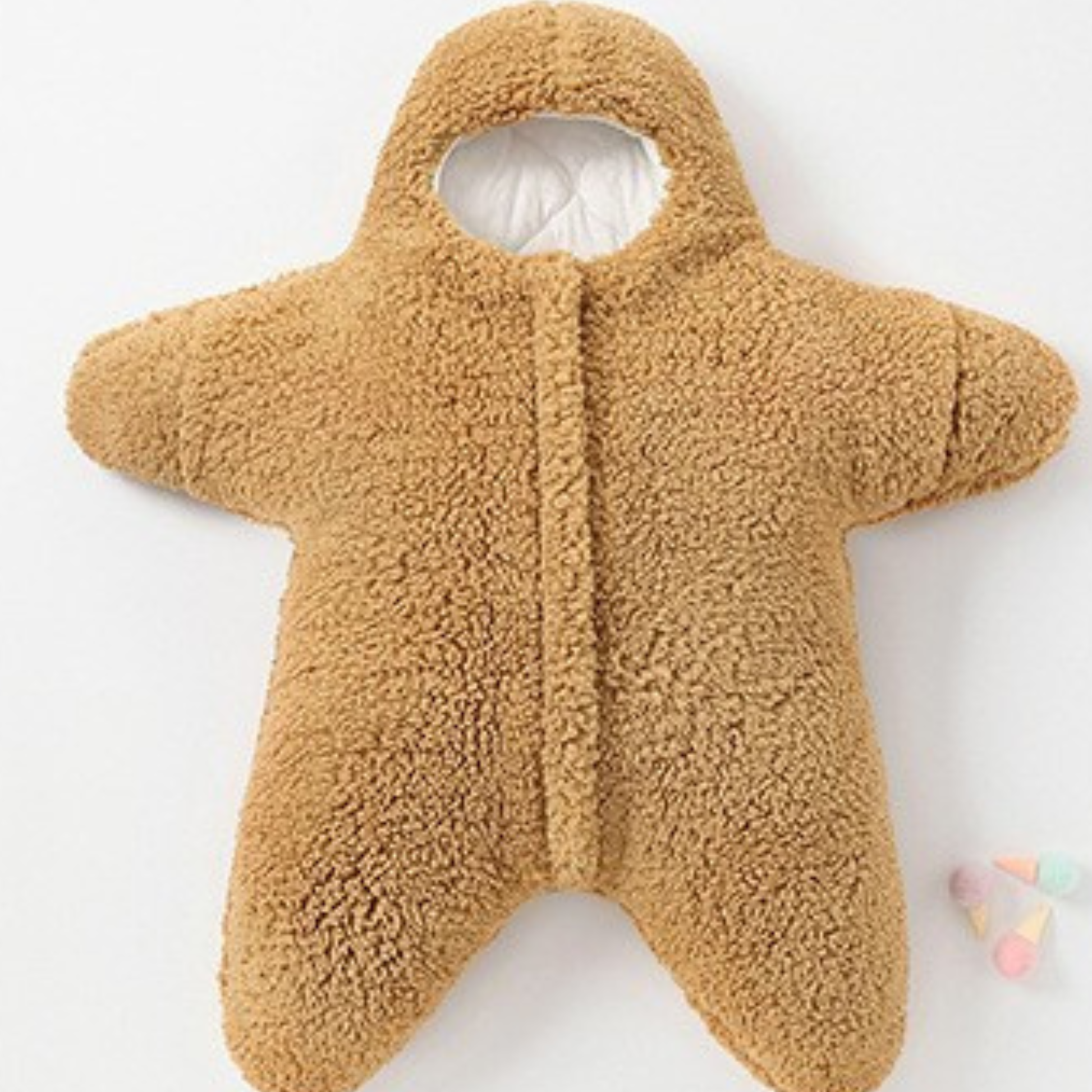 nid d’ange bebe doublé en sherpa brun