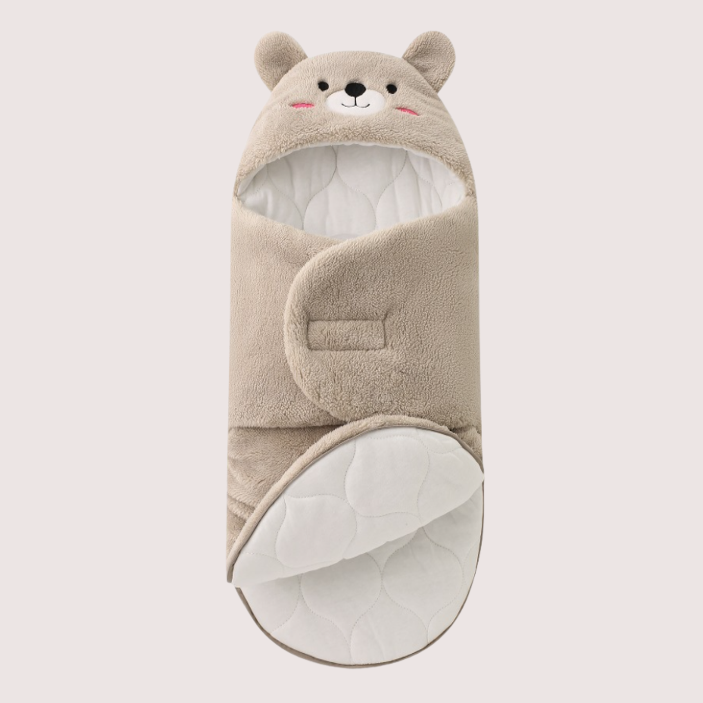 nid d’ange bébé ultra doux sable modèle ourson