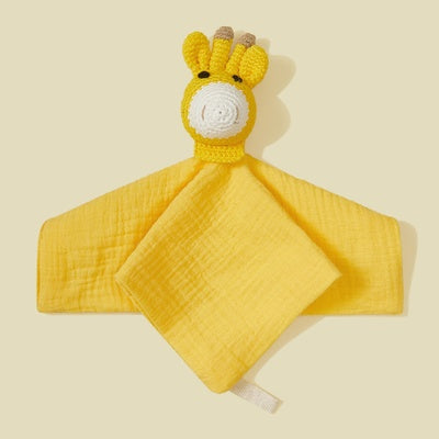 doudou pour bébé au crochet jaune