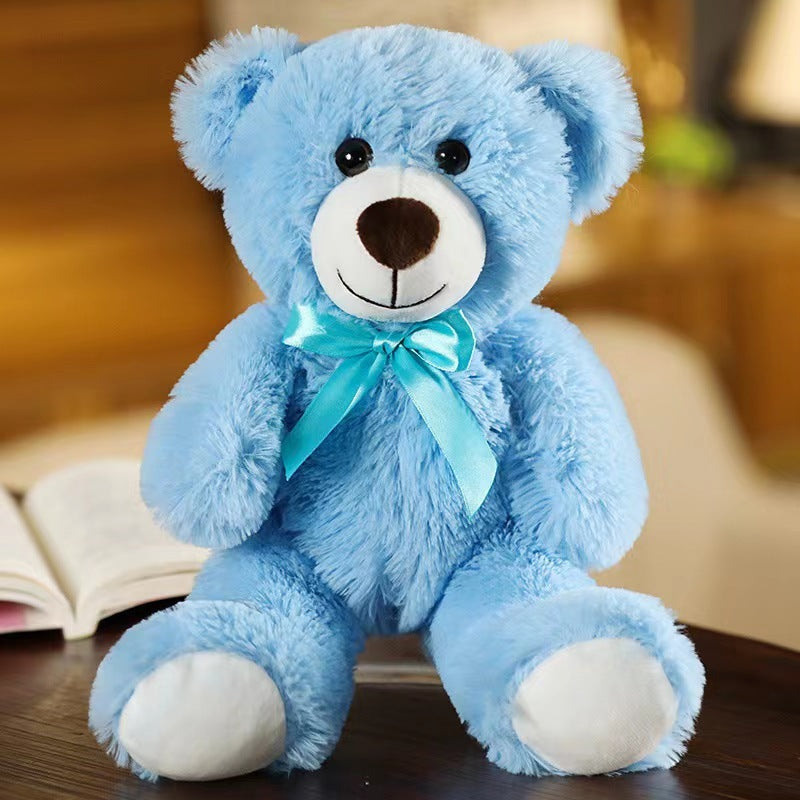 Ours en peluche bebe pour dormir CalmiOurs bleu doux pour la chambre bebe